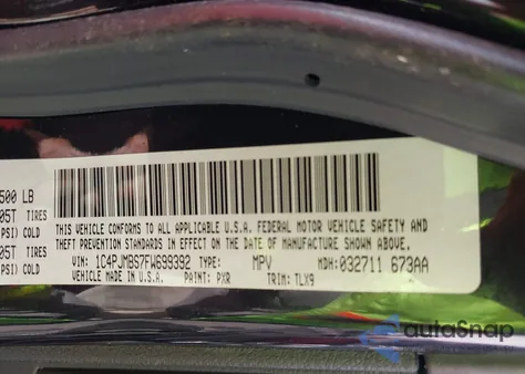 2015 Jeep Cherokee Trailhawk z USA, uszkodzony, nr VIN 1C4PJMBS7FW699392